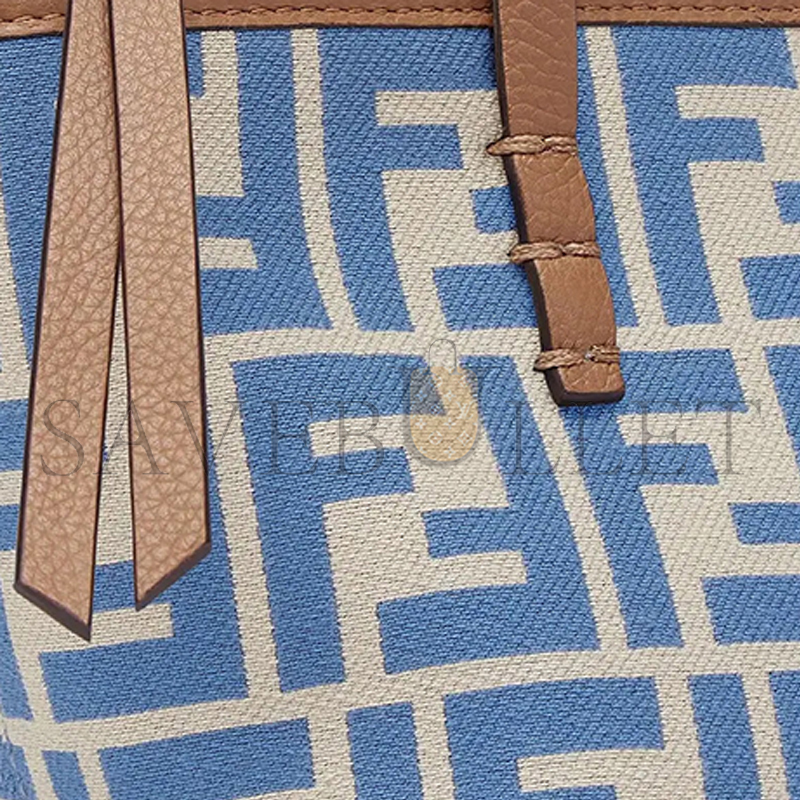 FENDI ROLL FF JACQUARD MINI TOTE BAG 8BS09ANWTF1NPY (18*14*12cm)